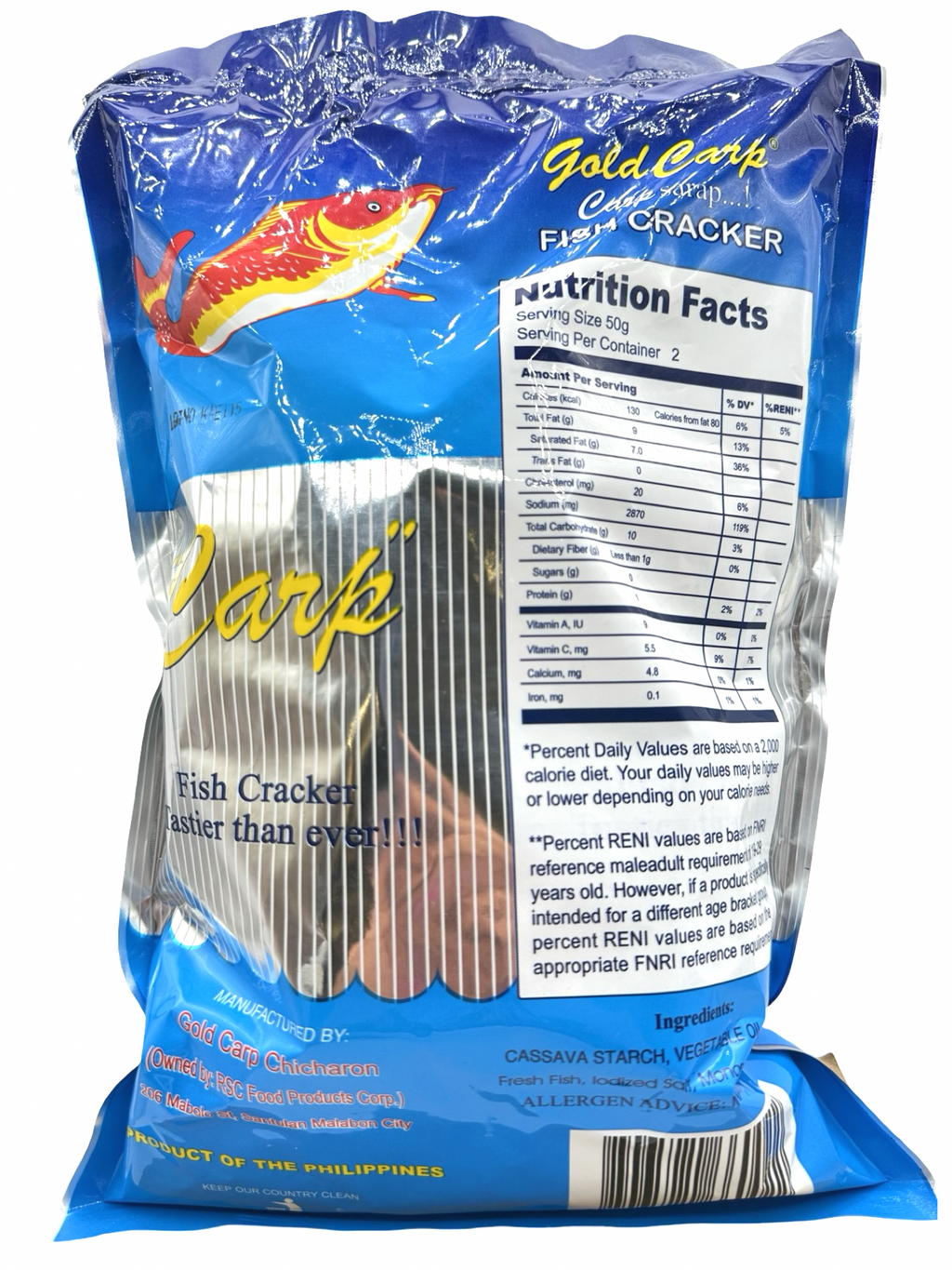 Gold Carp - Fish Crackers - 100g