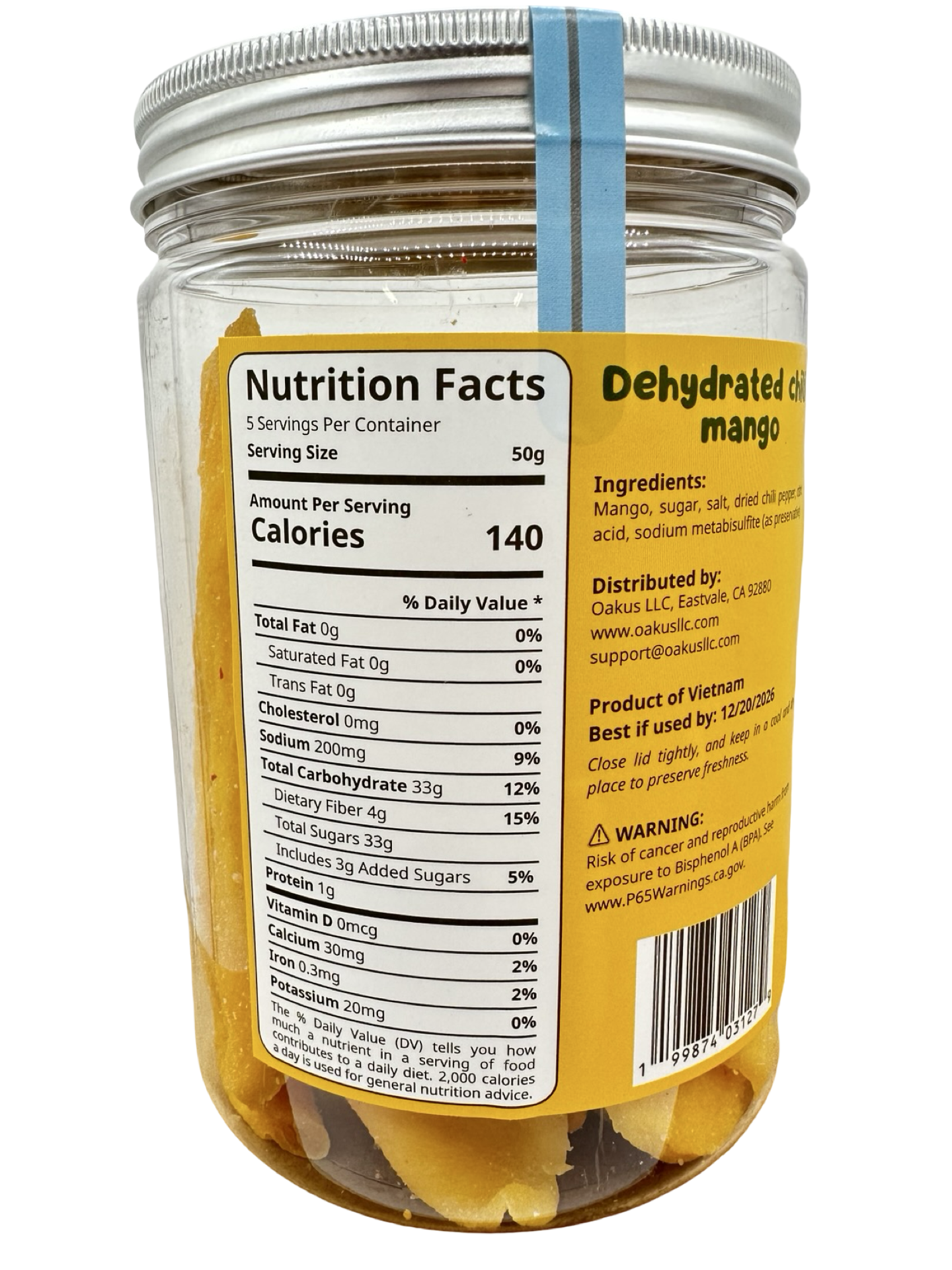 Oakus Dehydrated Chili Mango 250g