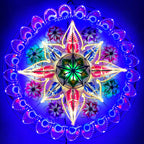 Philippines Christmas Capiz Parol Lantern Star (Tala) - Purple / Blue / Yellow / White - Size 24" / 2 KG / 110 V (CY13)