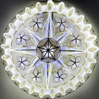 Philippines Christmas Capiz Parol Lantern Star (Tala) - WHITE ONLY LED Show - Size 24" / 2 KG / 110 V (CY41)