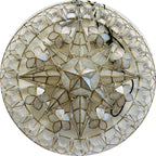 Philippines Christmas Capiz Parol Lantern Star (Tala) - WHITE ONLY LED Show - Size 24" / 2 KG / 110 V (CY41)