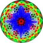 Philippines Christmas Capiz Parol Lantern Star (Tala) - Red / Green / Blue / White LED Show - Size 24" / 2 KG / 110 V (CY42)