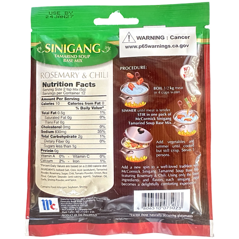 McCormick -  Mix Sinigang Rosemary & Chili - 60 G