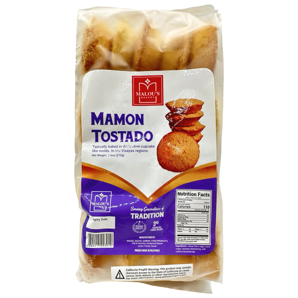 Malou's - Biscuits Mamon Tostado (Round) - 210 G