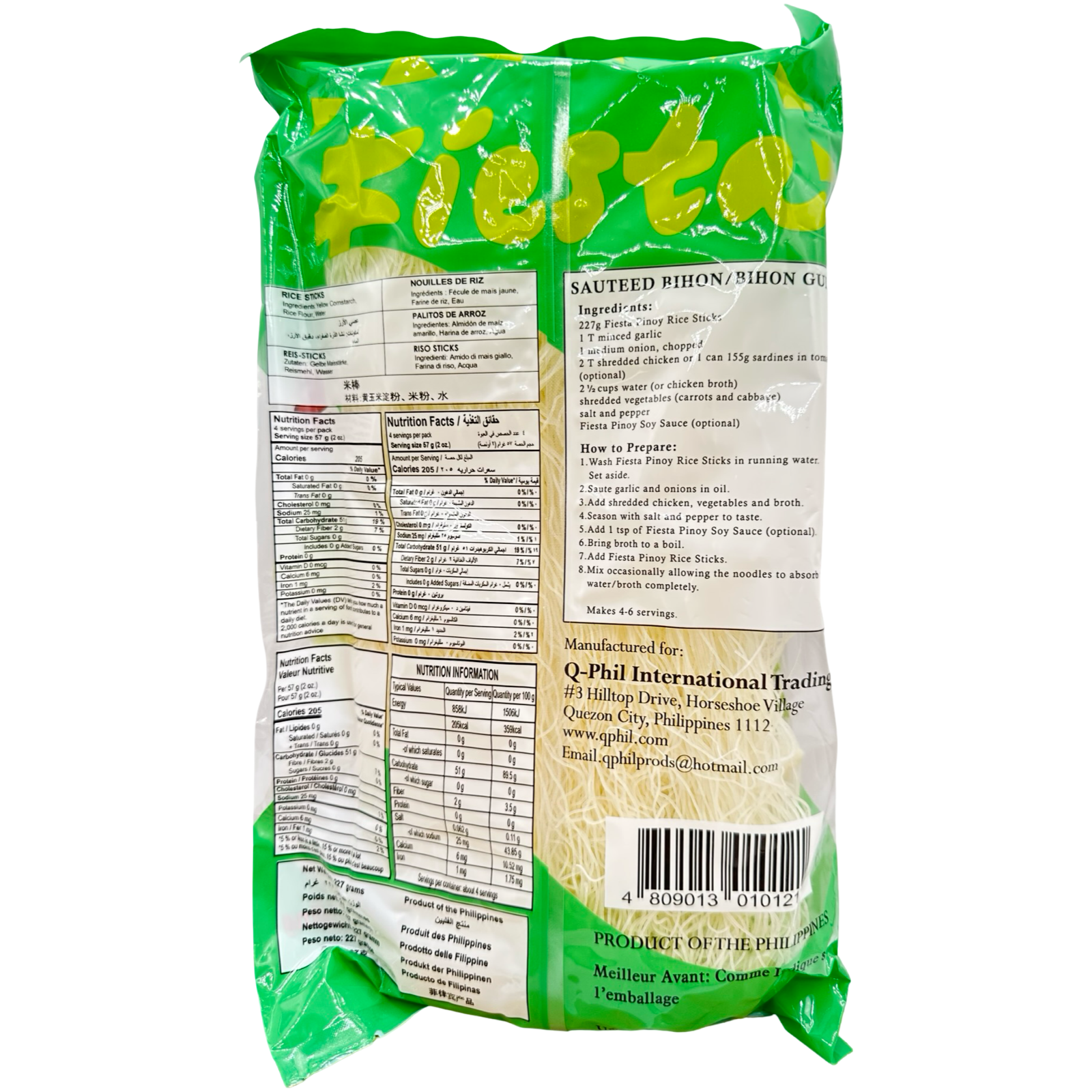 Fiesta Pinoy - Rice Noodles (Pancit Bihon) - 8 OZ