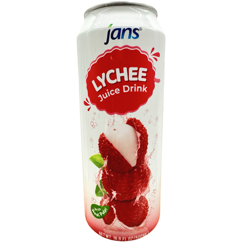 Jans - 30% Lychee Juice Drink w/ Pulp - 16.9oz
