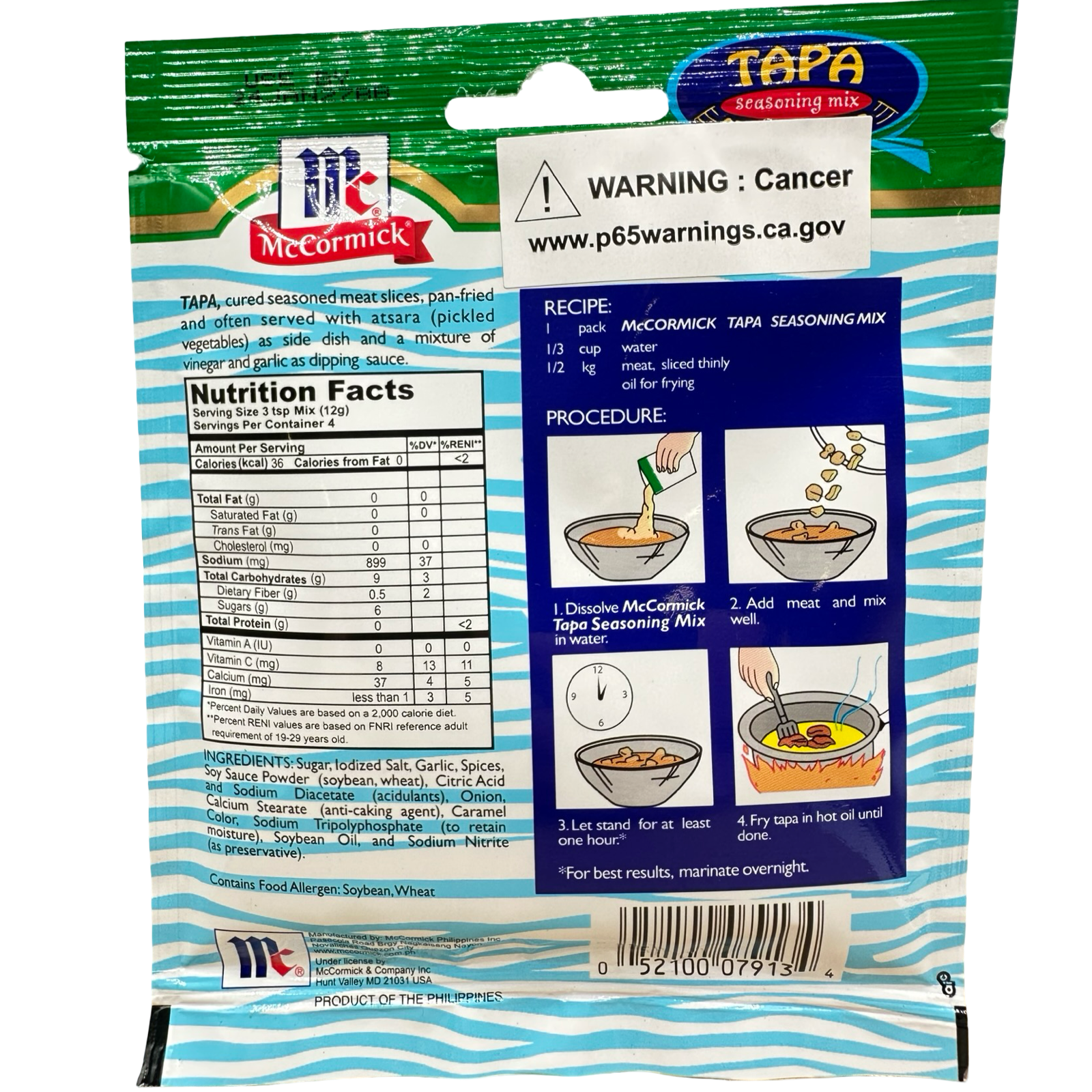 McCormick  Mix Seasoning Tapa Original Flavor - 47 G