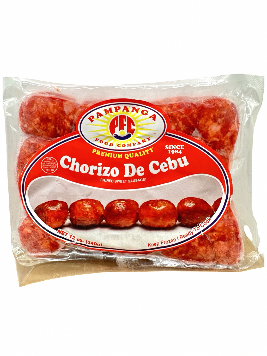 Pampanga - Chorizo De Cebu - Cured Sweet Sausage - 12oz