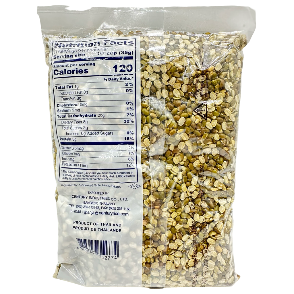 Young Elephant - Green Unpeeled Split Mung Beans - 14 OZ