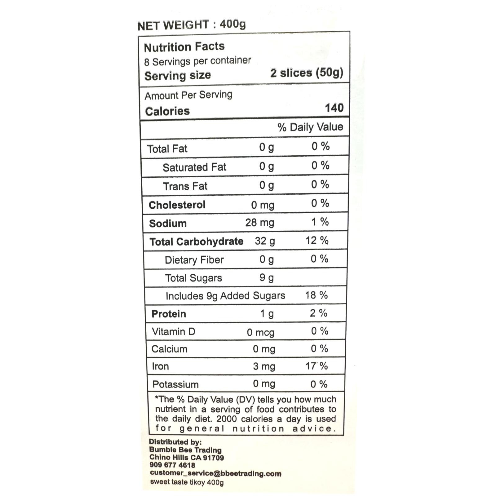Sweet Taste - TIKOY (Brown) - 400g