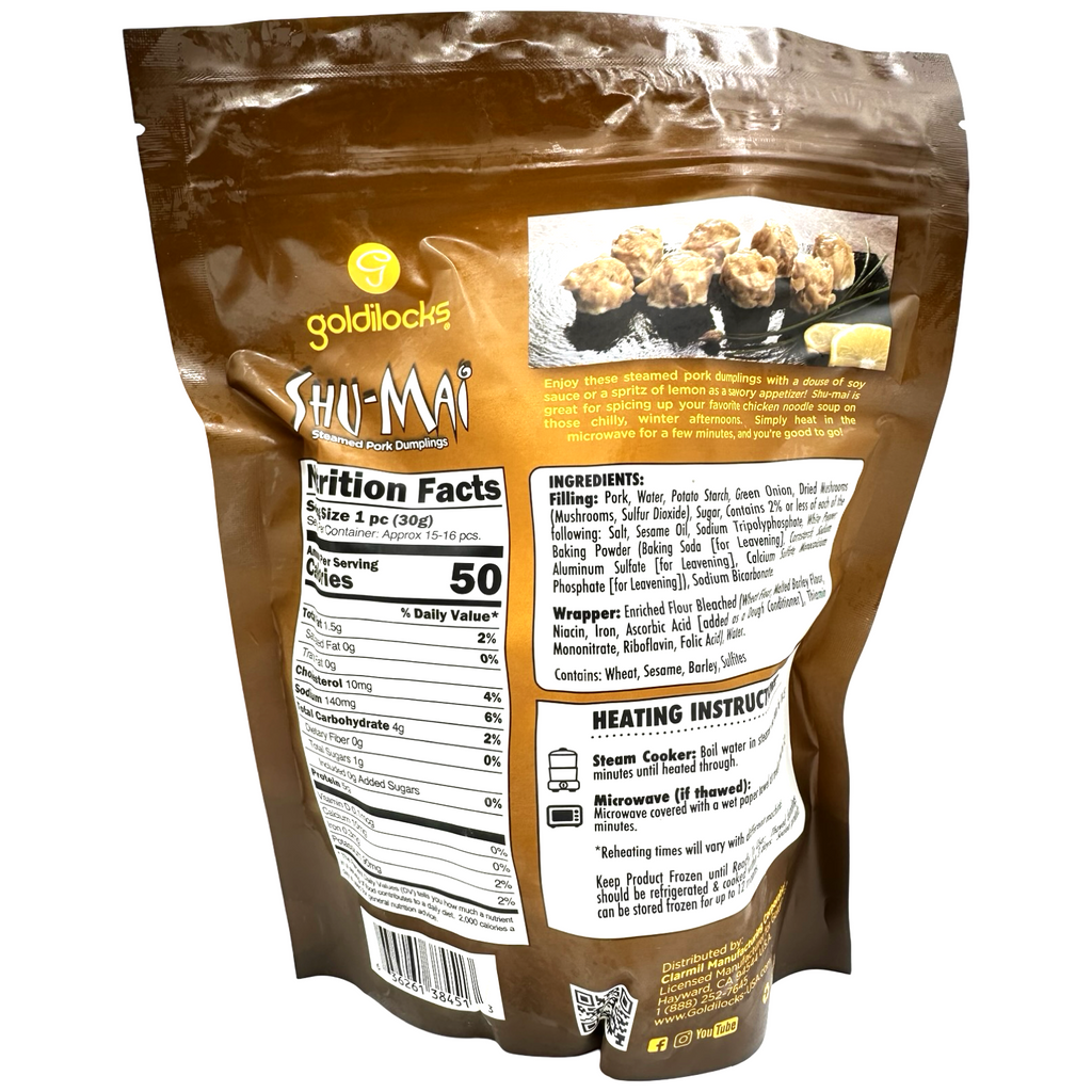 Goldilocks - Shu-mai (Siomai) - Steamed Pork Dumplings - Pork - 1 LB