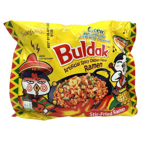 Samyang - Buldak - Spicy Chicken Corn - Stir- Fried Ramen - 130 G