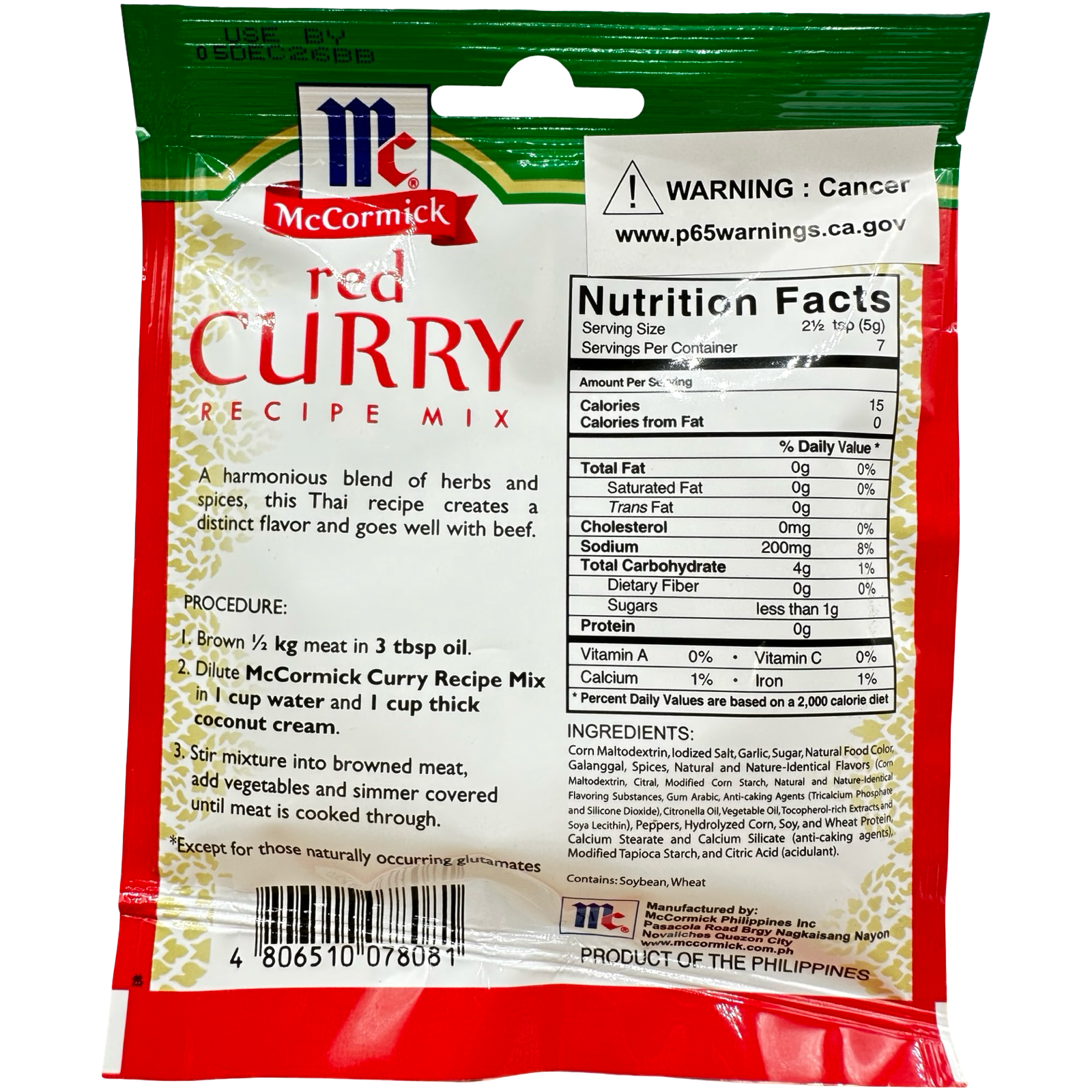 McCormick Mix Curry Red 35 G