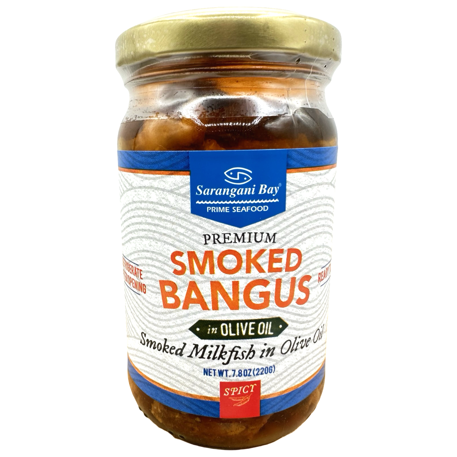 Sarangani Bay - Premium Smoked Bangus in Olive Oil – Spicy - 220 G