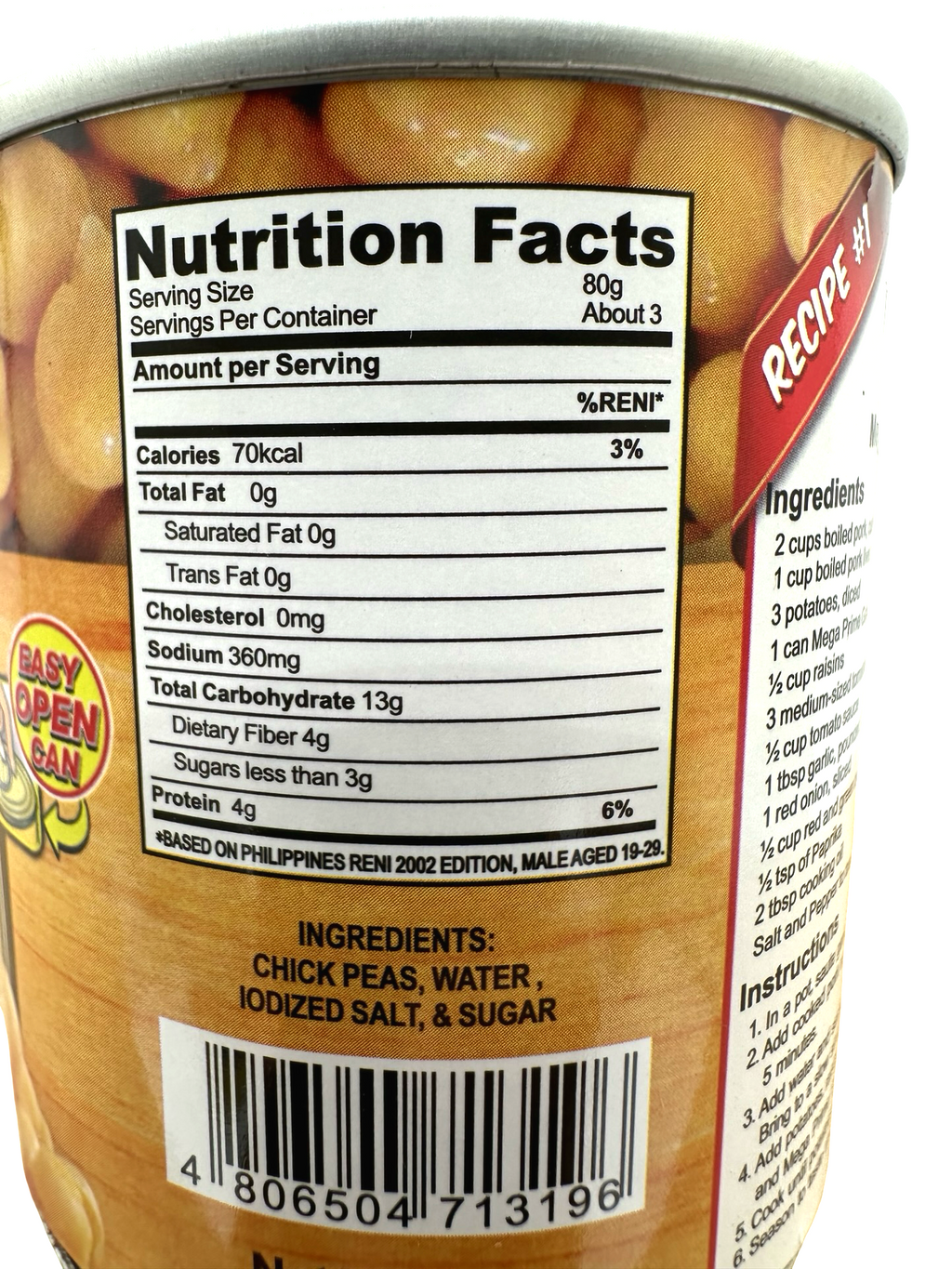Mega Prime - Garbanzos - 225g