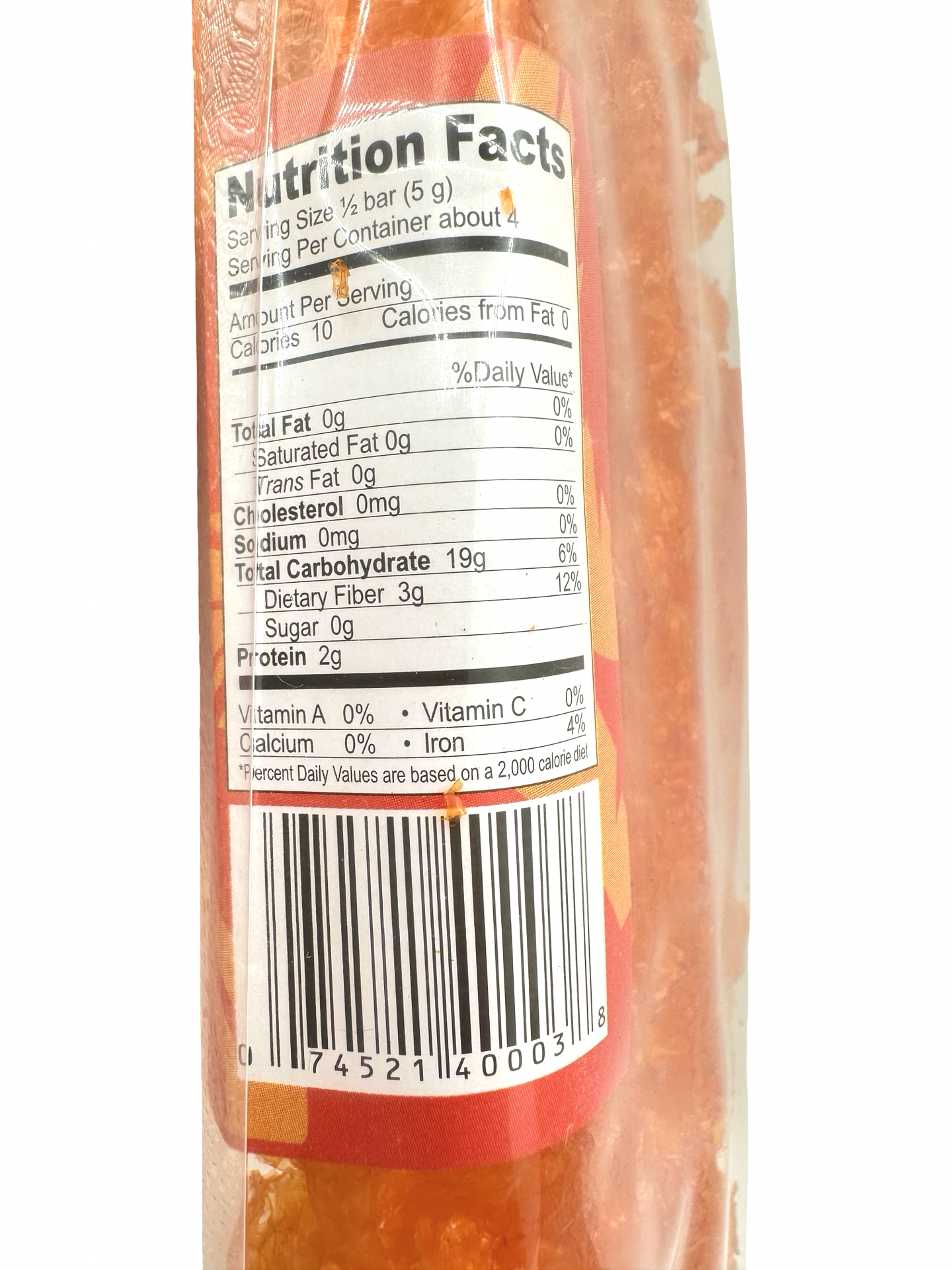 Sagana - AgarAgar Gulaman Bar Orange - 20g
