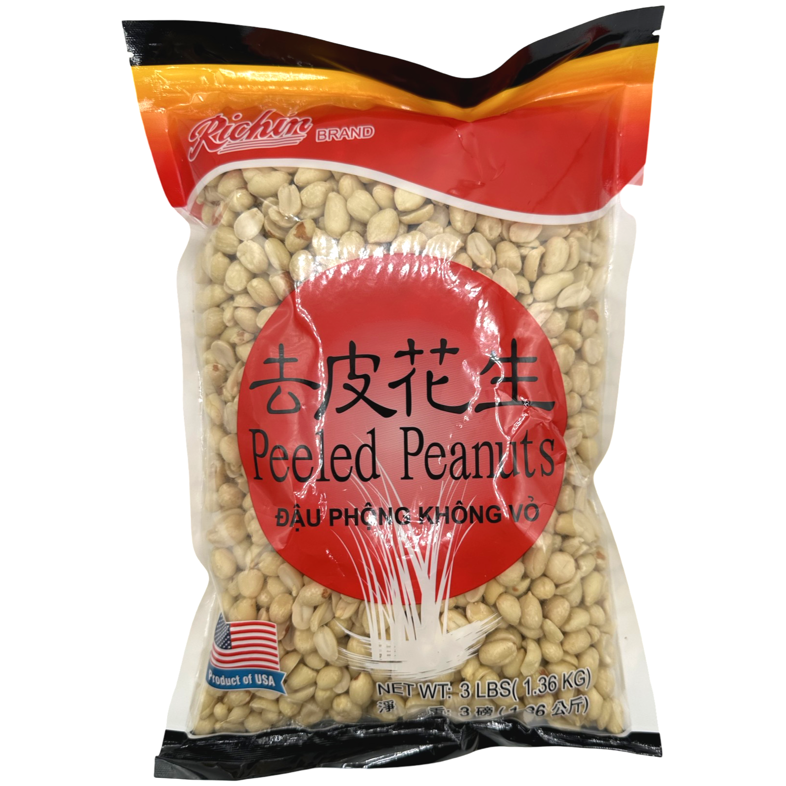 Richin - Peeled Peanuts - 3 LBS