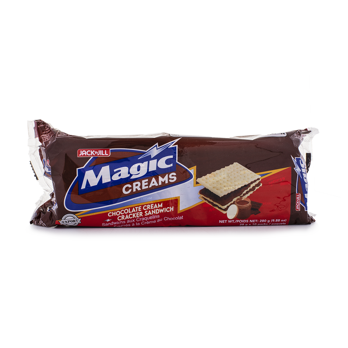 Jack 'n Jill - Magic Creams - Chocolate Cream Cracker Sandwich - 10 Pack - 280 G