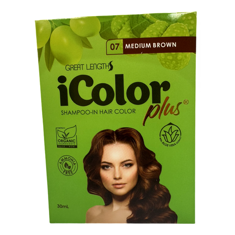 iColor Plus - Shampoo-In Hair Color - Medium Brown - 30 ML