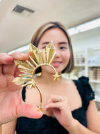 Philippine Sun Star Earring Ear Cuff Gold Jewelry - 50 G
