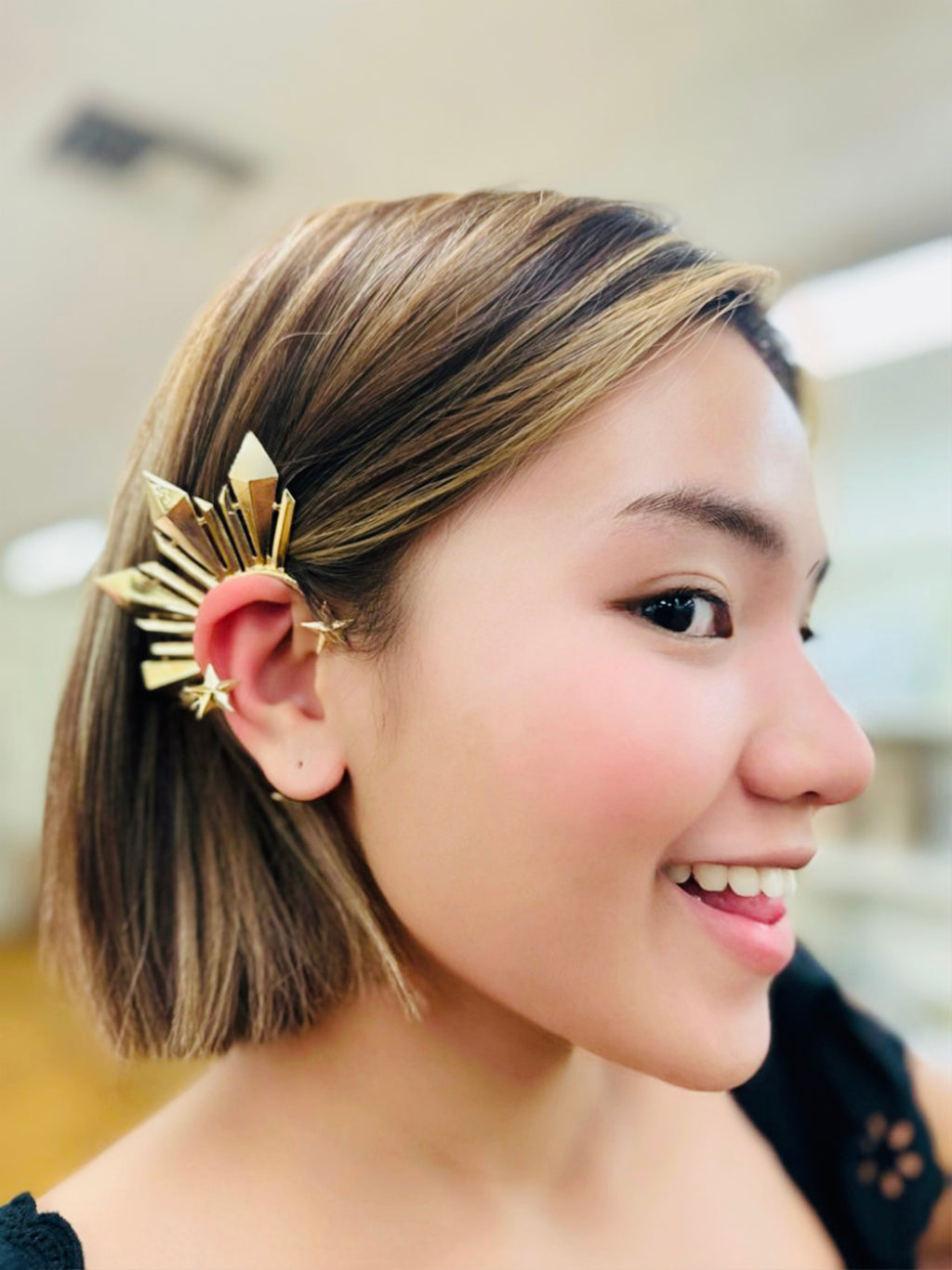 Philippine Sun Star Earring Ear Cuff Gold Jewelry - 50 G