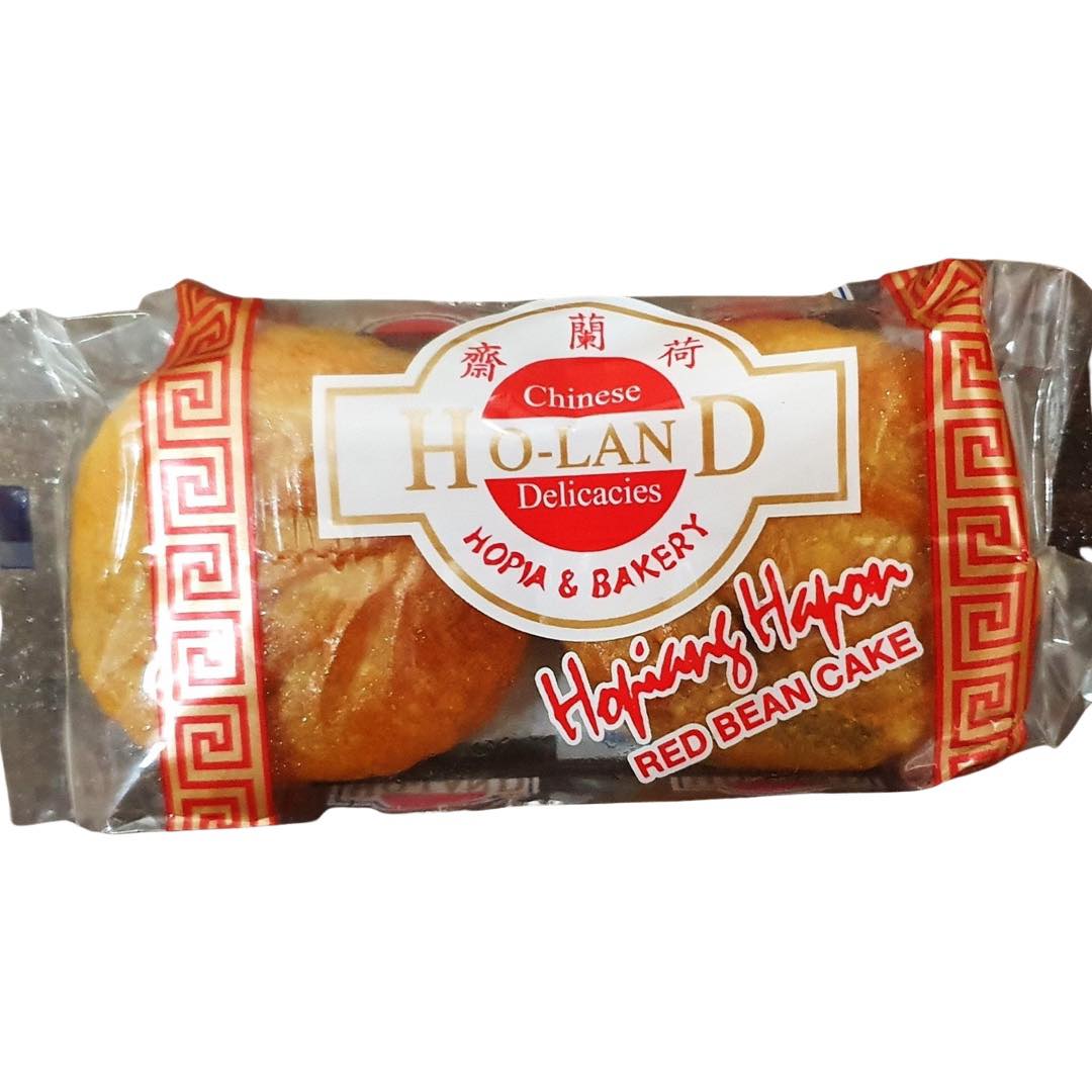 Ho-Land - Hopia and Bakery - Chinese Delicacies - Hopiang Hapon - Red Bean Cake (FROZEN) - 4 Pieces - 8 OZ