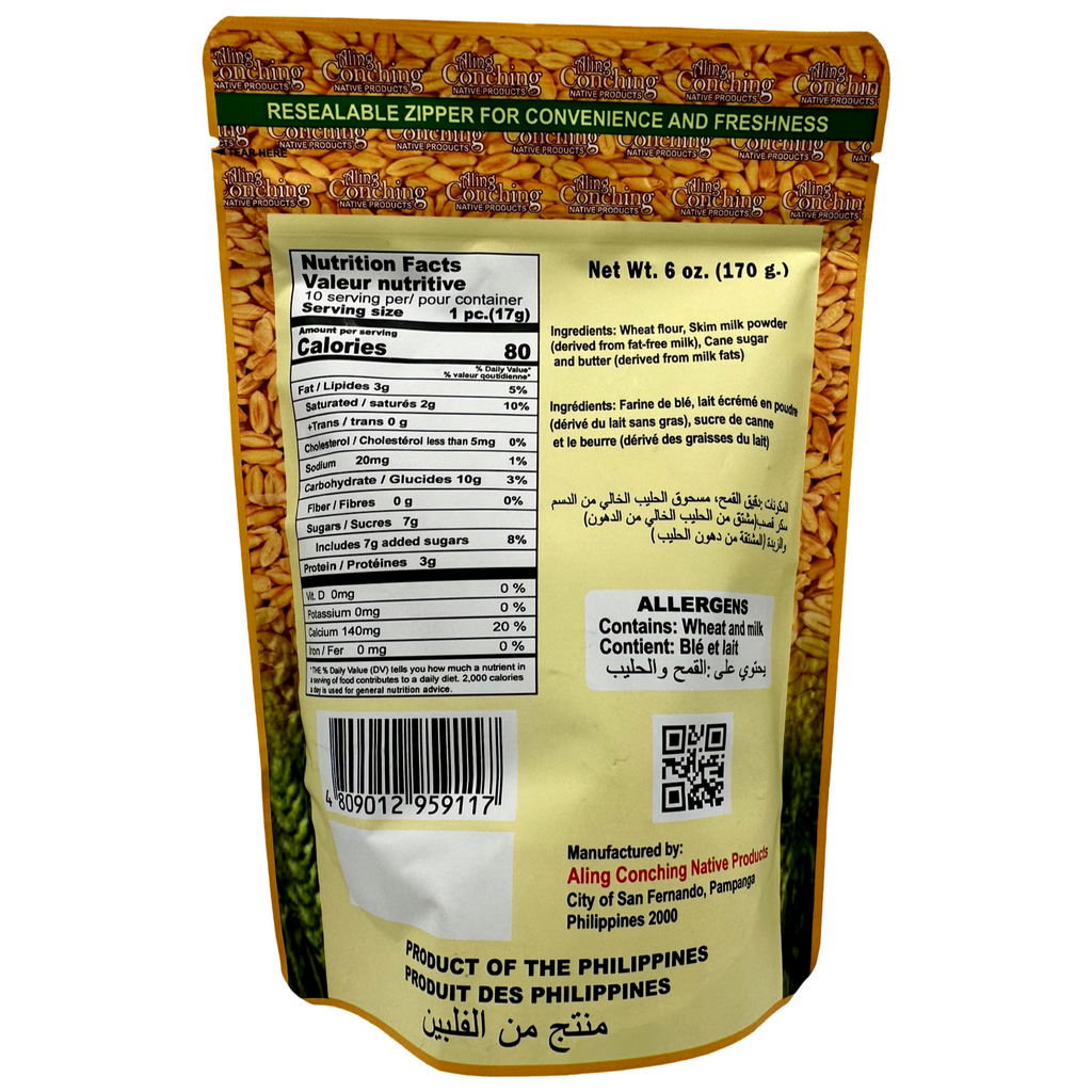 Aling Conching - Polvoron Plain - Toasted Wheat Cake - Plain - 10 Pieces - 170 G