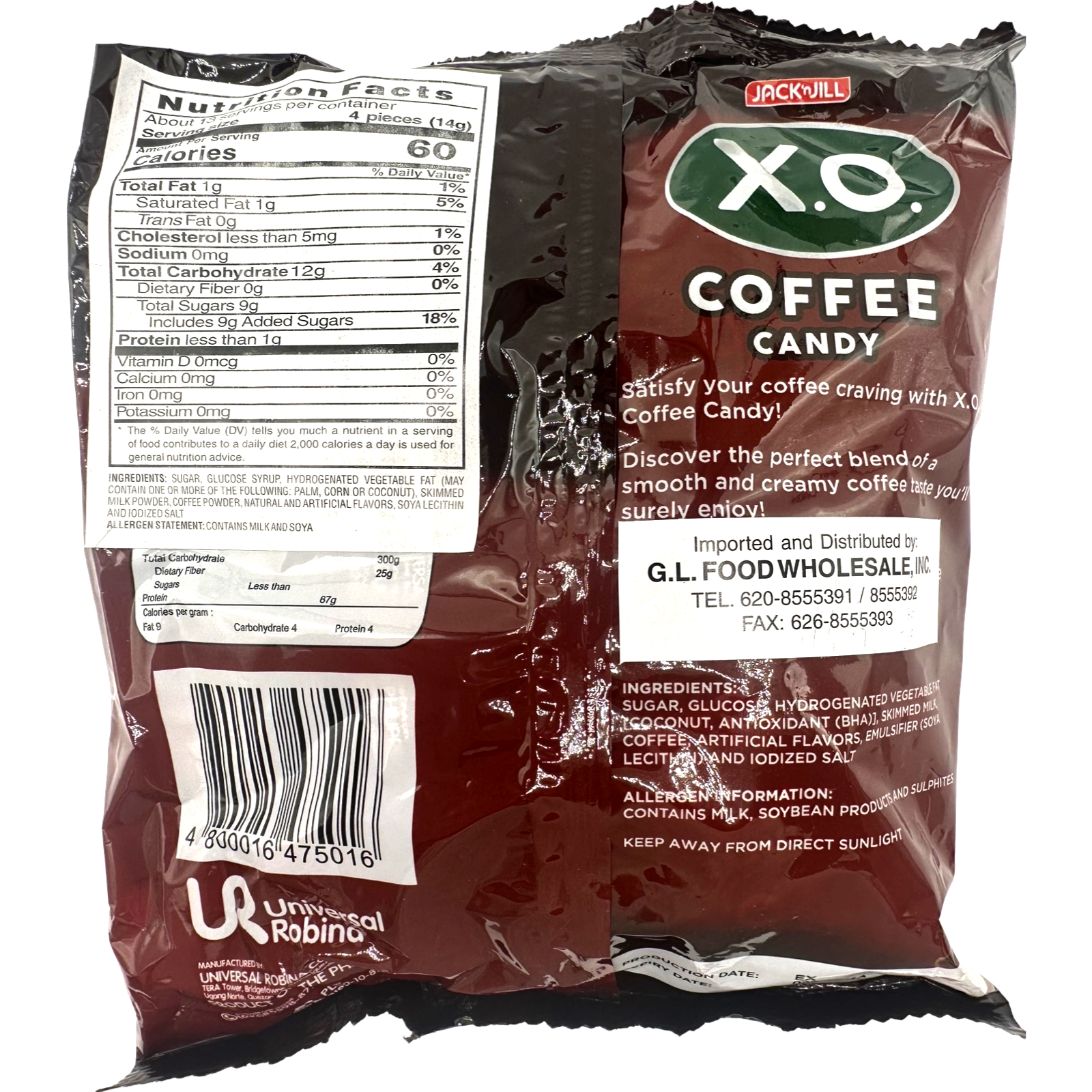 Jack & Jill - XO Coffee Candy - 175 G