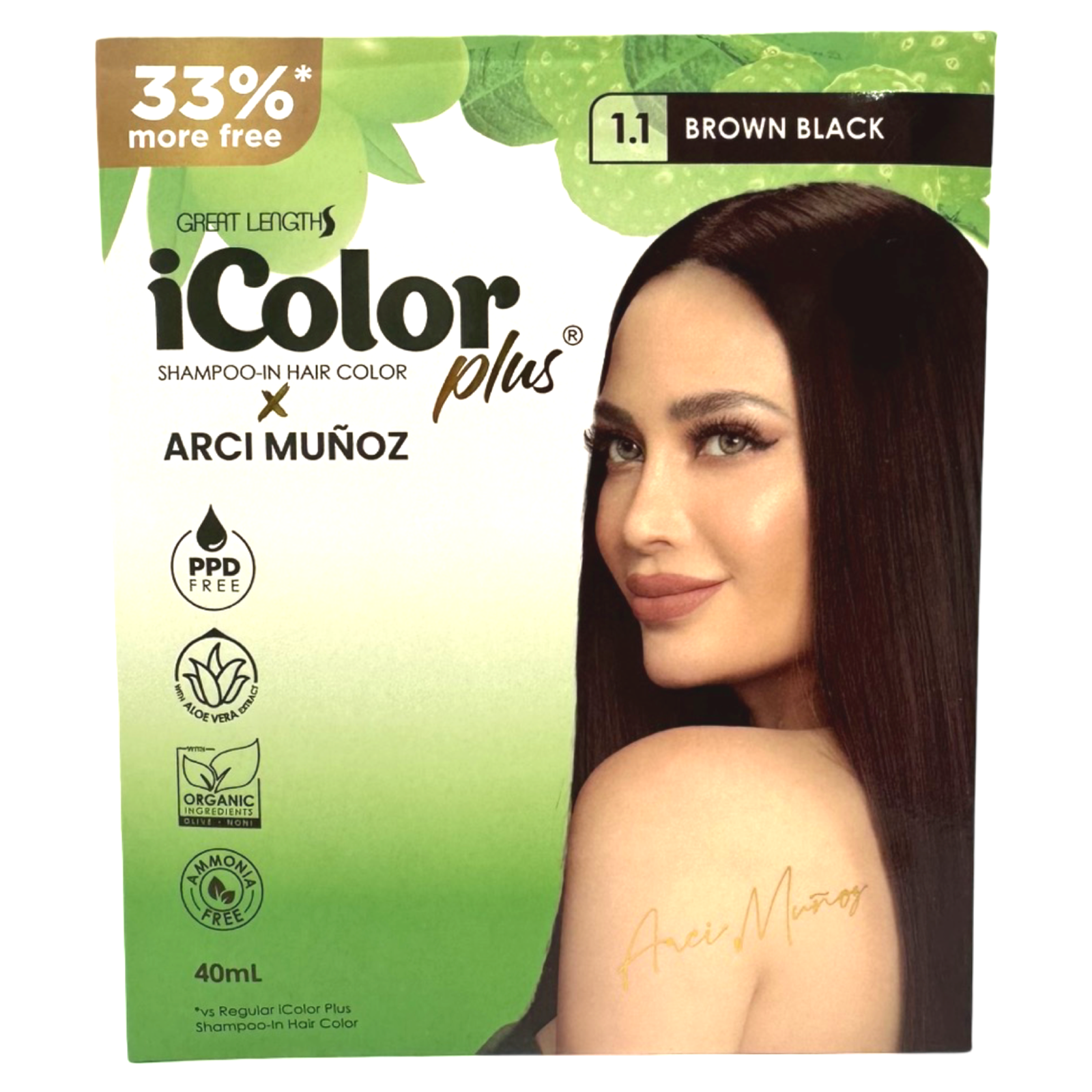 iColor Plus - Shampoo-In Hair Color - Brown Black - 40 ML