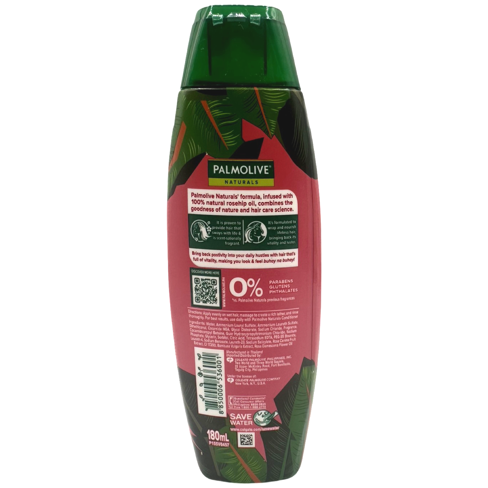 Palmolive Naturals - Aroma Vitality Shampoo & Conditioner - Rose Petal Oils and Bamboo (Fuschia) - 180 ML