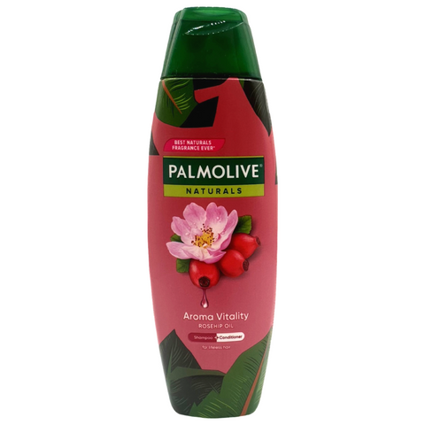 Palmolive Naturals - Aroma Vitality Shampoo & Conditioner - Rose Petal Oils and Bamboo (Fuschia) - 180 ML