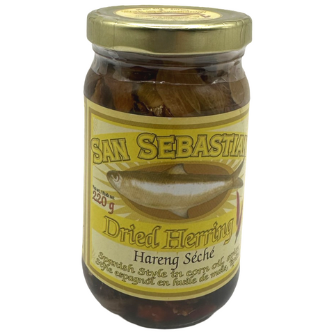 San Sebastian - Dried Herring - Spanish Style in Corn Oil - Spicy Style - 220 G