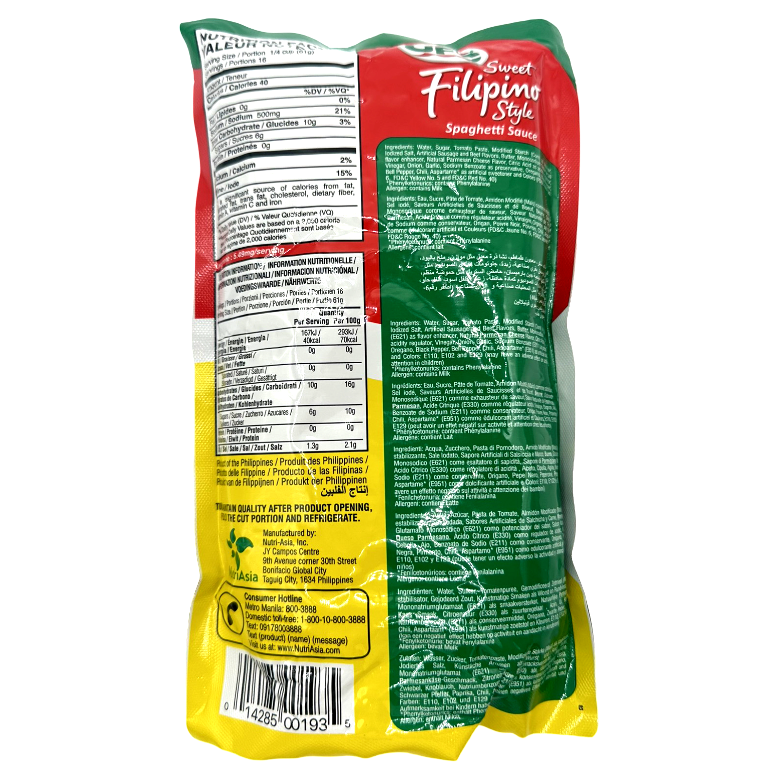 UFC - Spaghetti Sauce, Sweet Filipino Style Mix - Doypack