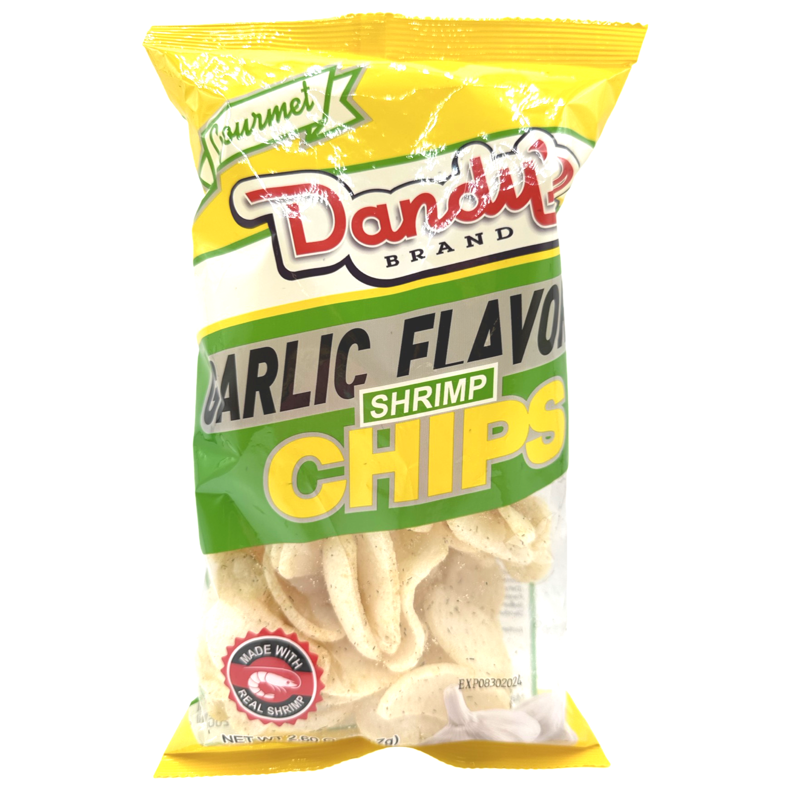 Dandy's Brand - Garlic Flavored Shrimp Chips - 73.7 G