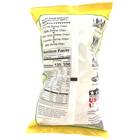 Dandy's Brand - Garlic Flavored Shrimp Chips - 73.7 G