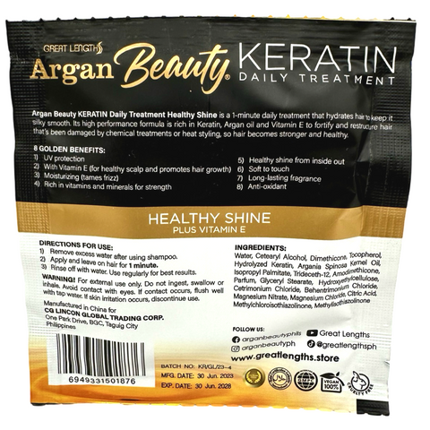 Argan Beauty - Keratin - Healthy Shine - Sachet - 20 ML