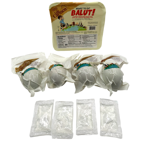 Lola Carmen - Balut - Ready To Eat - Cooked Fertilized Duck Egg - 4 Pieces - 200 G