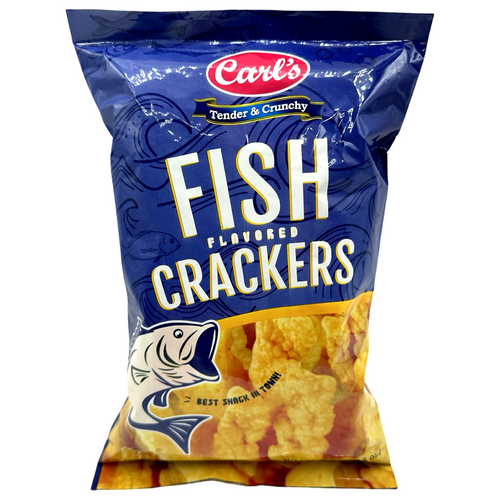 big box of fish crackers Carl's - Fish Flavored Crackers - 3.5 OZ – Sukli