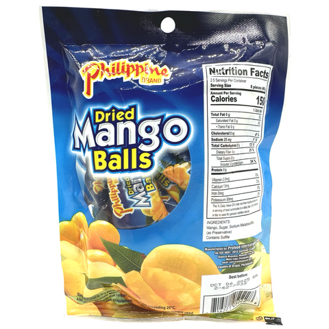 Philippine Brand - Dried Mango Balls - Naturally Delicious - 3.5 OZ