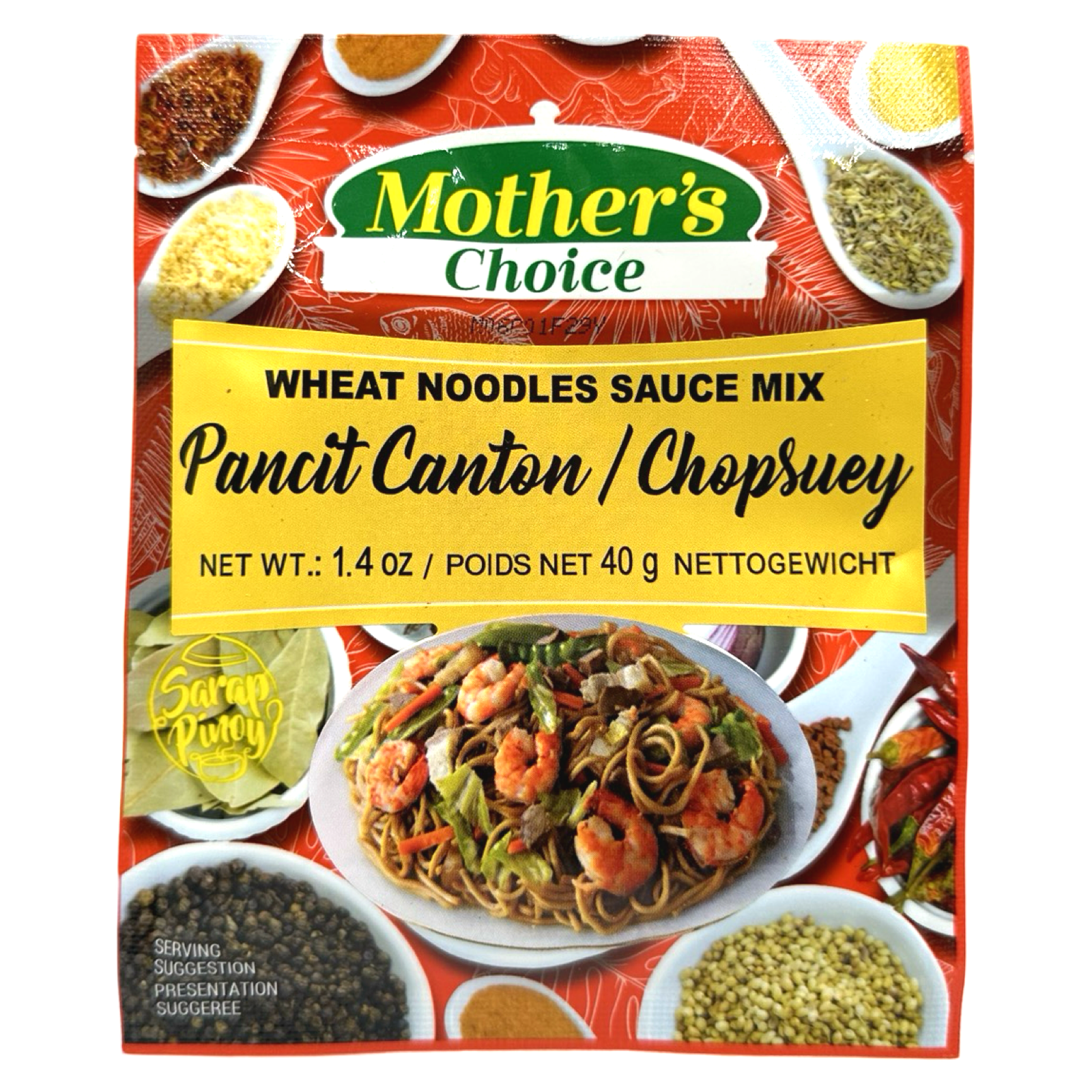 Mother's Choice - Wheat Noodles Sauce Mix - Pancit Canton / Chopsuey - 1.4 OZ