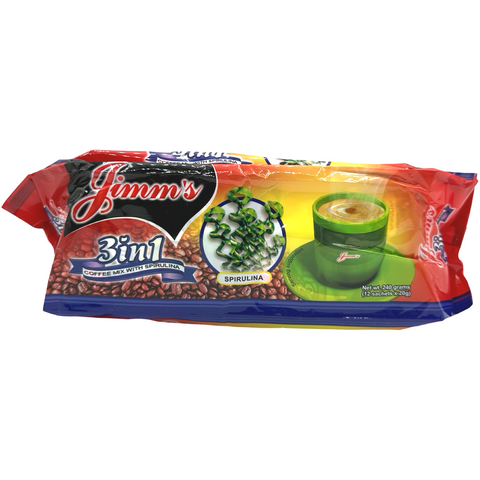 Jimm's - 3in1 - Coffee Mix with Spirulina - 12 sachets - 240 G