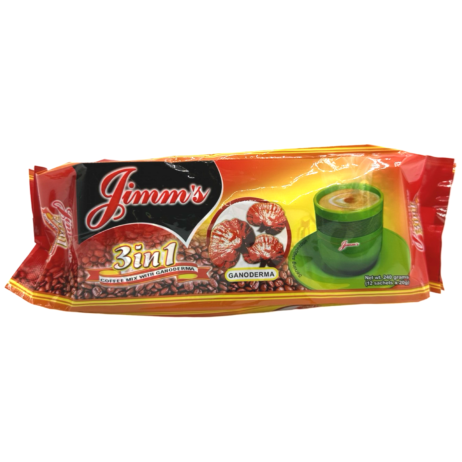 Jimm's - 3in1 - Coffee Mix with Ganoderma - 12 sachets - 240 G