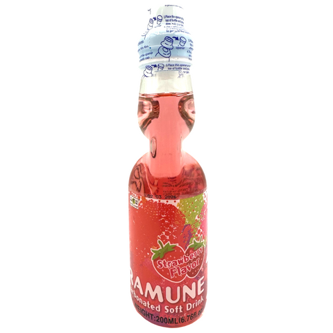 Mizuhu Ramune - Strawberry Carbonated Soft Drink - 200 ML