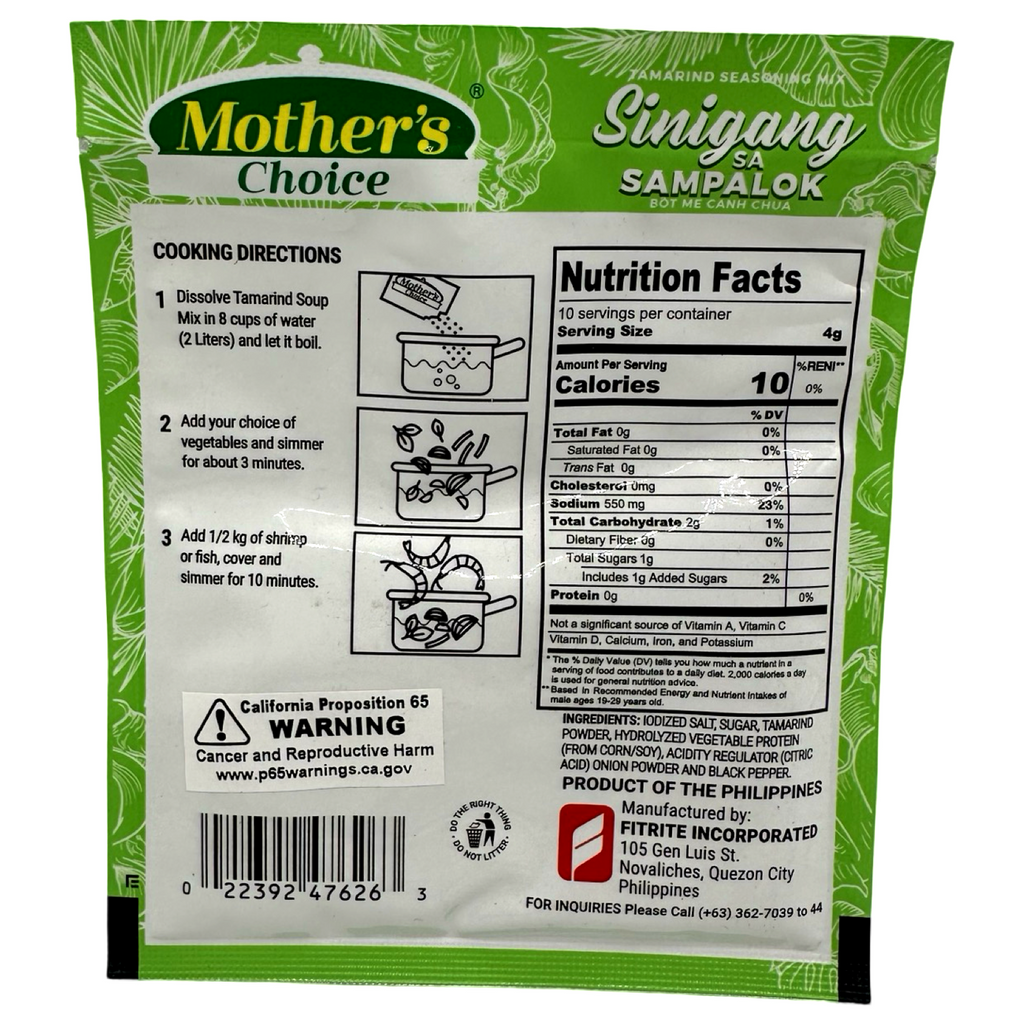 Mother's Choice - Sinigang sa Sampalok (Tamarind Seasoning Mix) - 40G