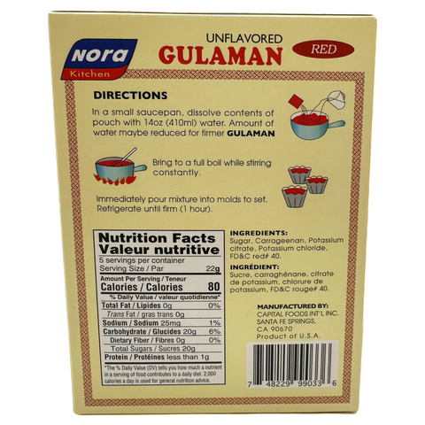 Nora - Gulaman Red - 90 G