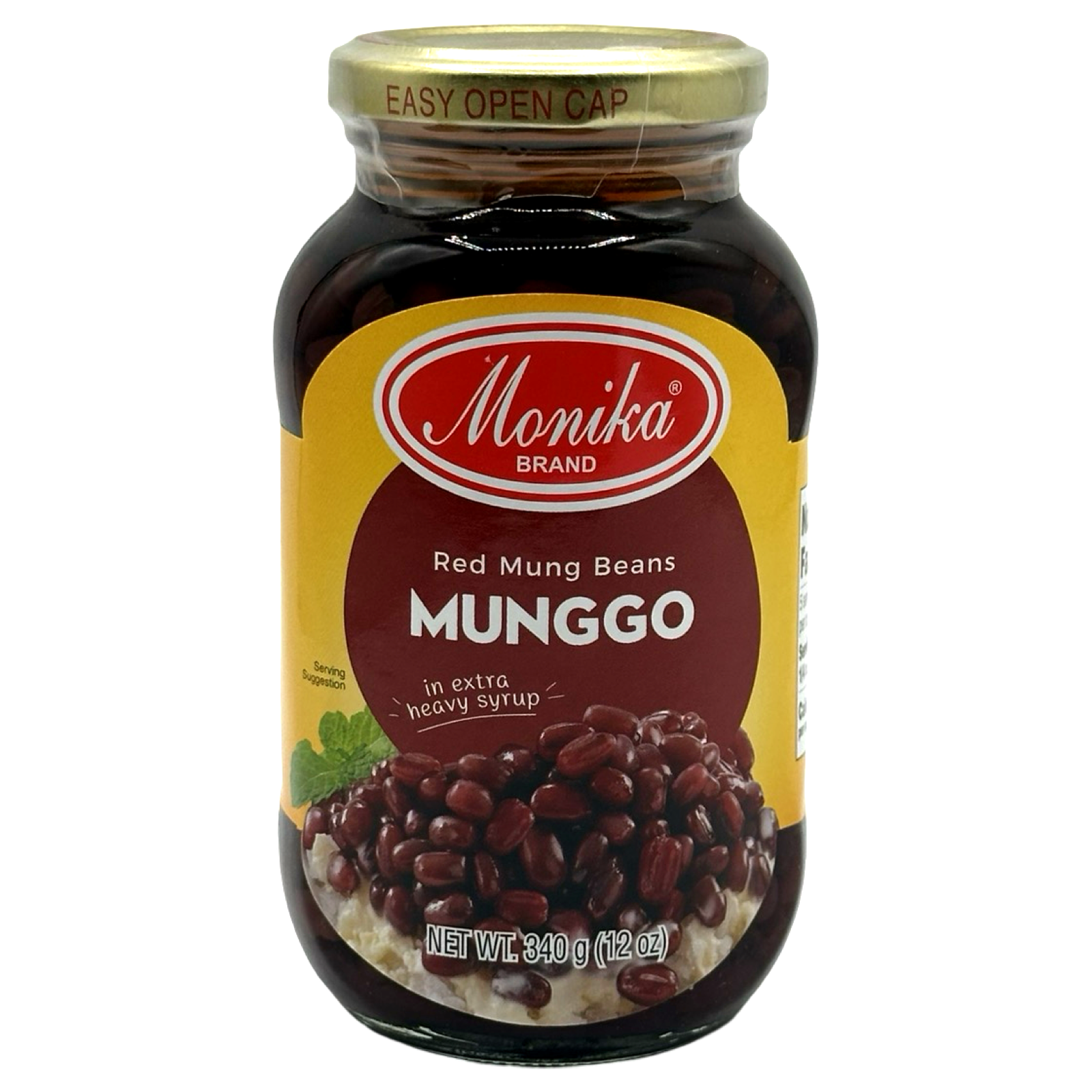 Monika Brand - Munggo in Extra Heavy Syrup - Red Mung Beans - 12 OZ