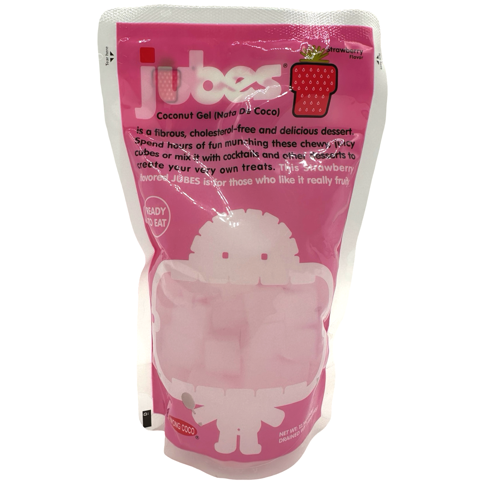 Jubes - Coconut Gel (Nata De Coco) - Strawberry - 360 G