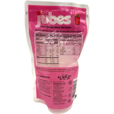 Jubes - Coconut Gel (Nata De Coco) - Strawberry - 360 G