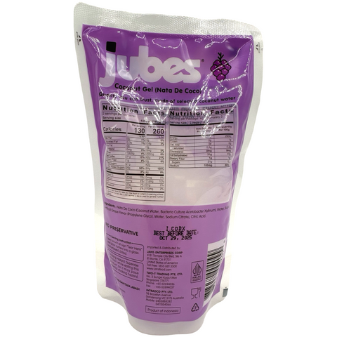 Jubes - Coconut Gel (Nata De Coco) - Grape - 360 G