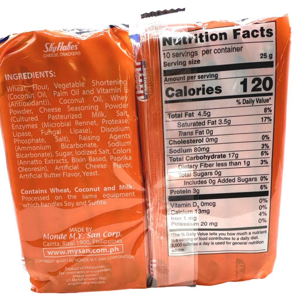M.Y. San - Skyflakes Crackers - Cheese - 10 Pack - 250 G